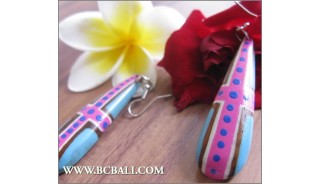 Fashion Colored Woods Earrings Bali